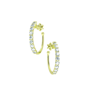 Náušnice Clementine - žluté zlato, diamanty