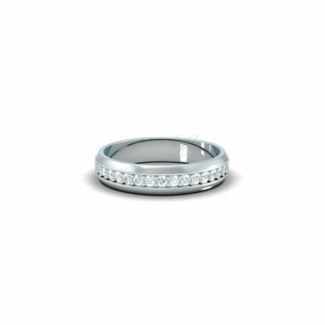 Dámský snubní prsten Monica - bílé zlato, diamanty