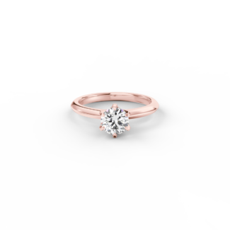 Prsten Caroline Klasik - růžové zlato, diamant 0,70 ct