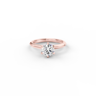 Prsten Caroline Klasik - růžové zlato, diamant 1,00 ct