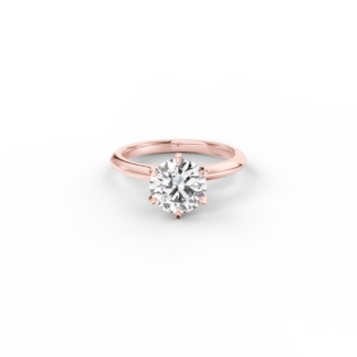 Prsten Caroline Klasik - růžové zlato, diamant 1,50 ct