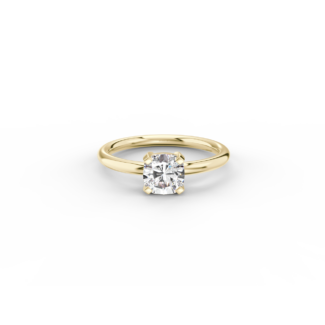 Prsten Cushion Klasik - žluté zlato