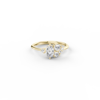Prsten Paloma Romantik - žluté zlato