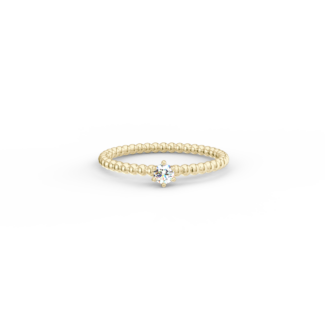 Prsten Bubbles 3 - žluté zlato, bílý diamant