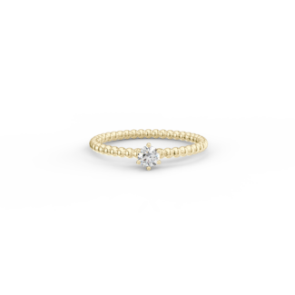 Prsten Bubbles 3,5 - žluté zlato, bílý diamant