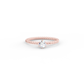 Prsten Bubbles 4 - růžové zlato, bílý diamant