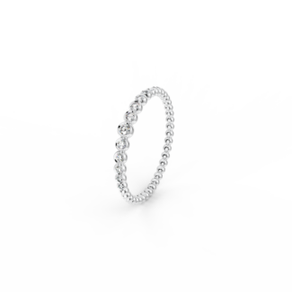 Prsten Bubbles C - bílé zlato, bílé diamanty