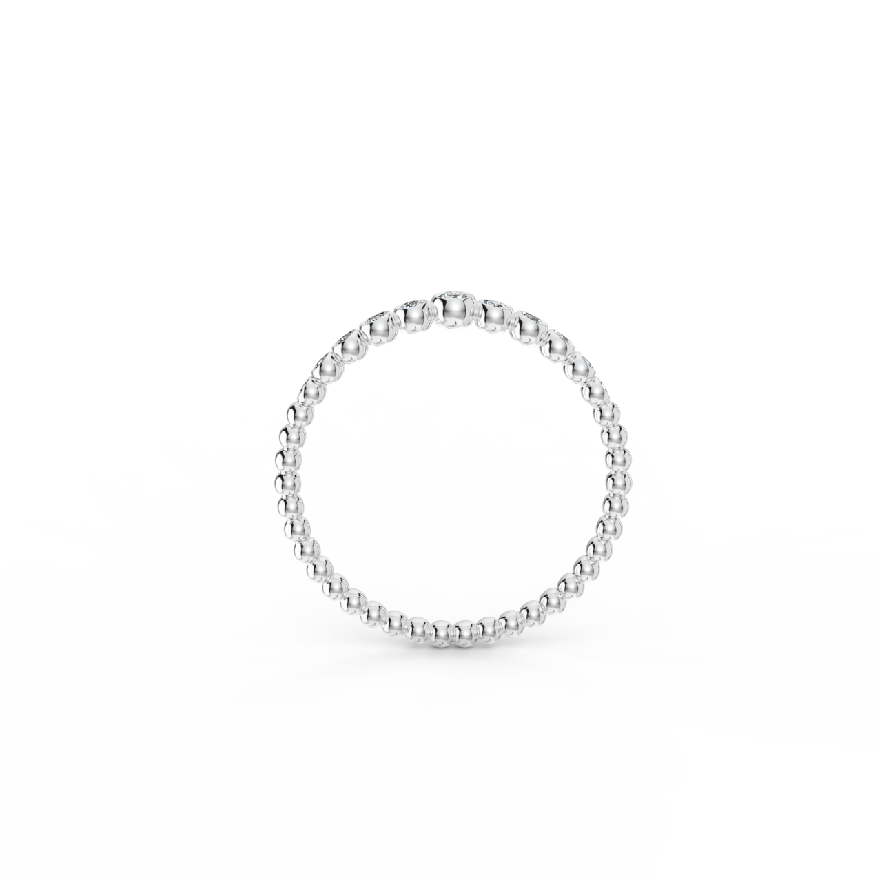 Prsten Bubbles C - bílé zlato, bílé diamanty - Obrázek 2