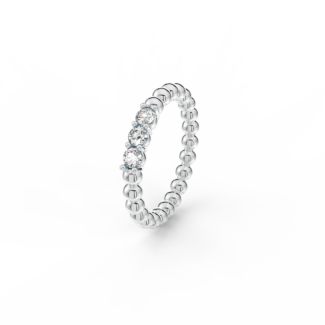 Prsten Bubbles Shine - bílé zlato, bílé diamanty