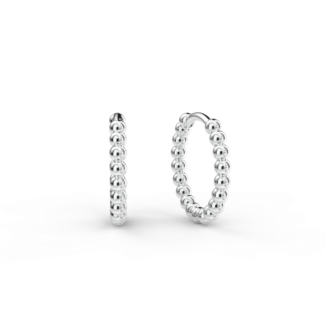 Náušnice Hoops - bílé zlato