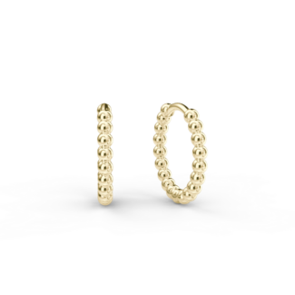 Náušnice Hoops - žluté zlato