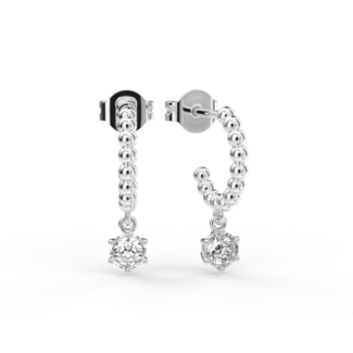 Náušnice Sparkle - bílé zlato, bílý diamant