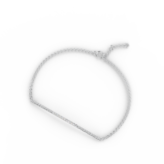 Náramek Ray - bílé zlato, bílý diamant