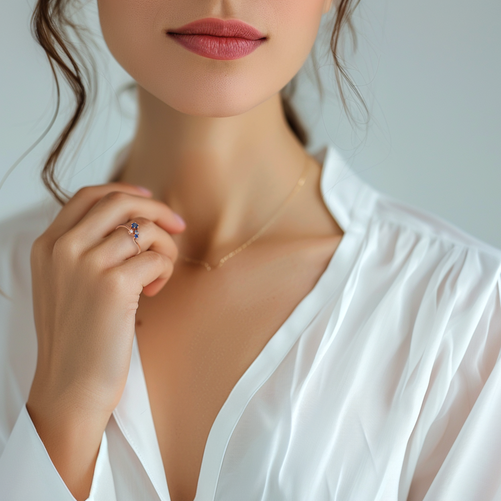 Náušnice kapka - růžové zlato, smaragdy - Obrázek 2