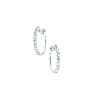 Náušnice Clementine - bílé zlato, diamanty