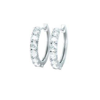 Náušnice Celline - bílé zlato, diamanty