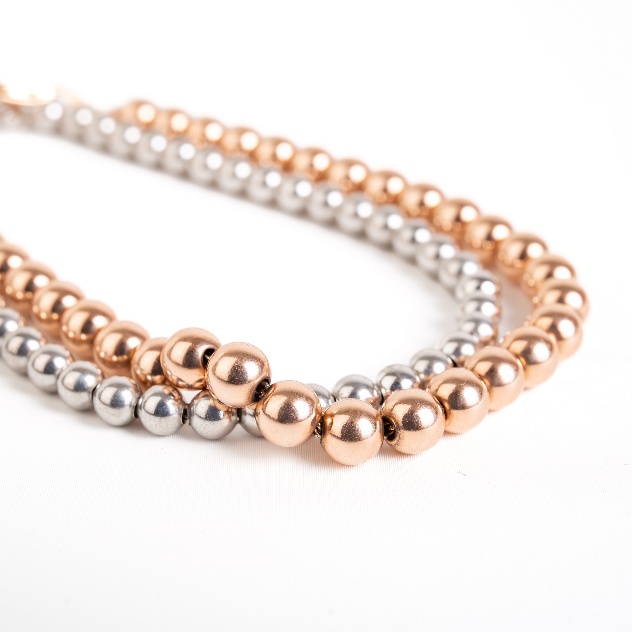 Náramek Round Bubbles - bílé zlato - Obrázek 2