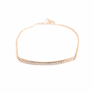 Náramek Ray - růžové zlato, diamanty