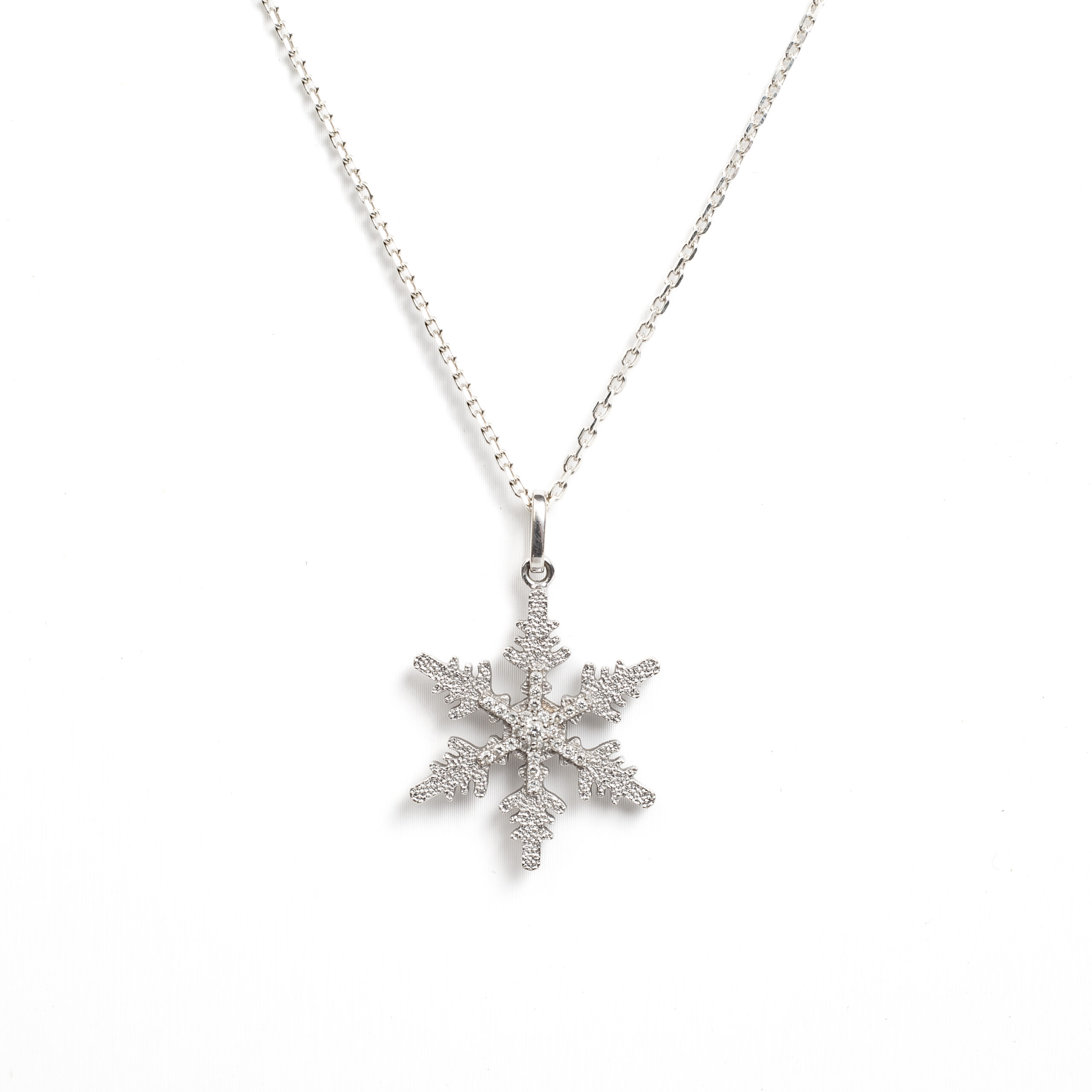 Přívěsek Snowflake I - bílé zlato, diamanty