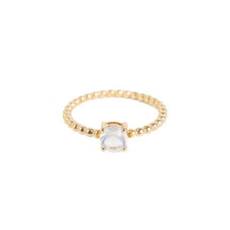 Prsten Bubbles I - žluté zlato, slovenský opál