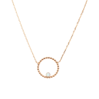 Náhrdelník Karma - růžové zlato, slovenský opál