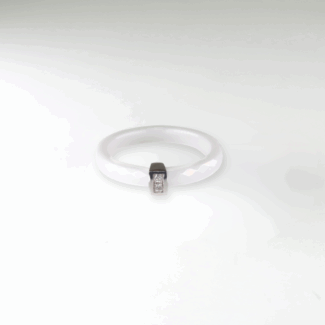 Kimi bílá keramika - bílé zlato, diamanty