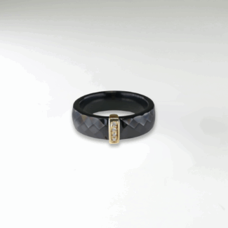 Kara I. F černá keramika - žluté zlato, diamanty