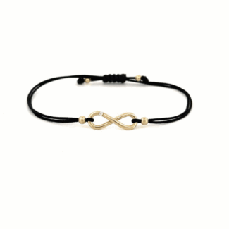 Náramek E Infinity, žluté zlato, diamant