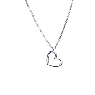 Přívěsek Heart Molly – bílé zlato, diamant