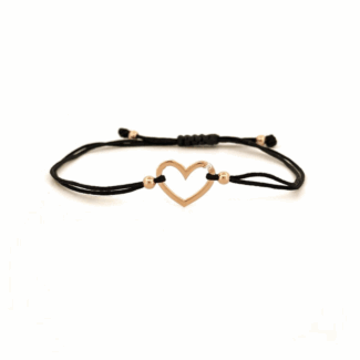 Náramek D Heart 2, růžové zlato, diamant