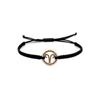 Náramek Zodiac - bílé zlato, černý diamant