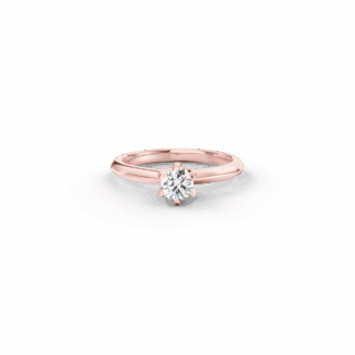 Prsten Caroline Klasik - růžové zlato, diamant 0,30 ct