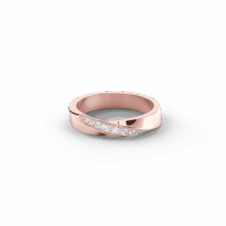 Dámský snubní prsten 170 - růžové zlato, diamanty