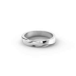 Pánský snubní prsten 160 - bílé zlato