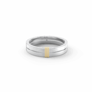 Pánský snubní prsten 250 - bílé a žluté zlato